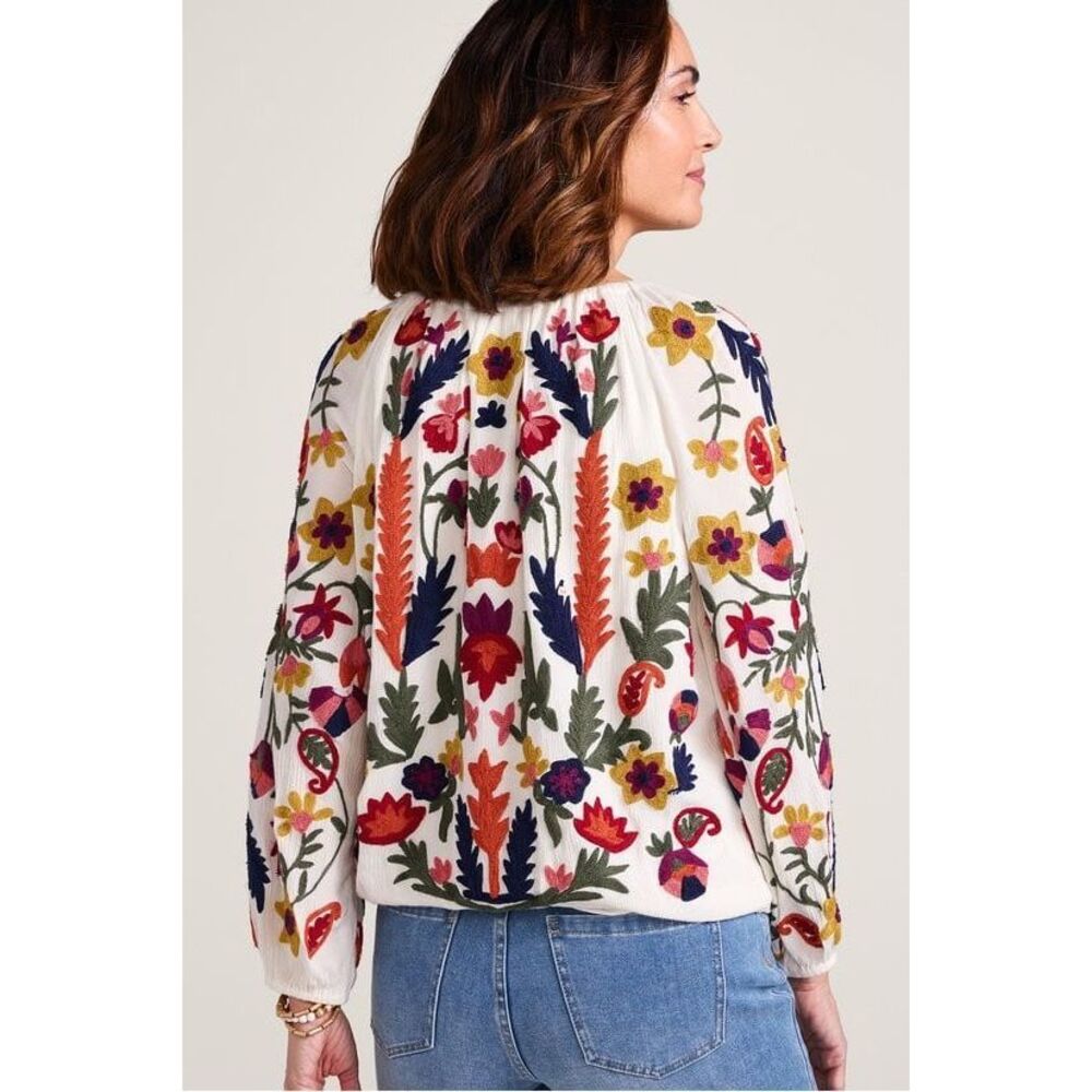 ✨Soft Surroundings Banjara Ivory Sz PM Top✨ - Picture 5 of 11